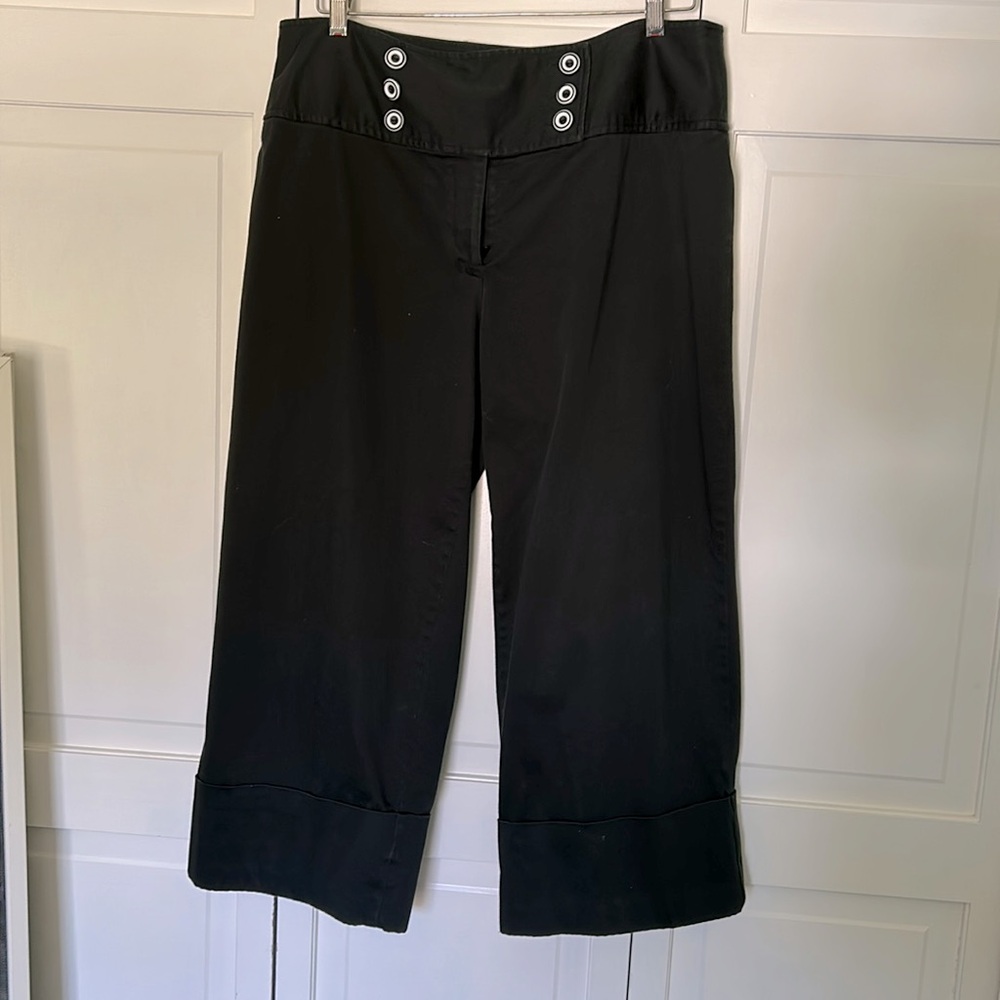 Christopher & Banks Size 14 Black Crop Pants